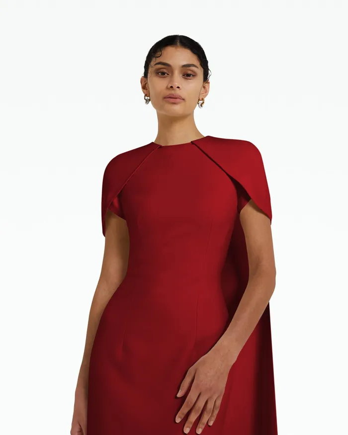 Safiyaa Icons Women Ginkgo Azalea Red Dress Azalea Red