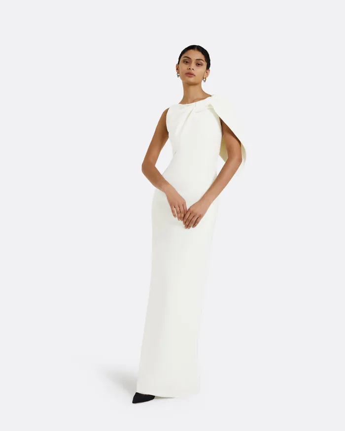 Safiyaa Icons Women Serendipity Ivory Long Dress Ivory