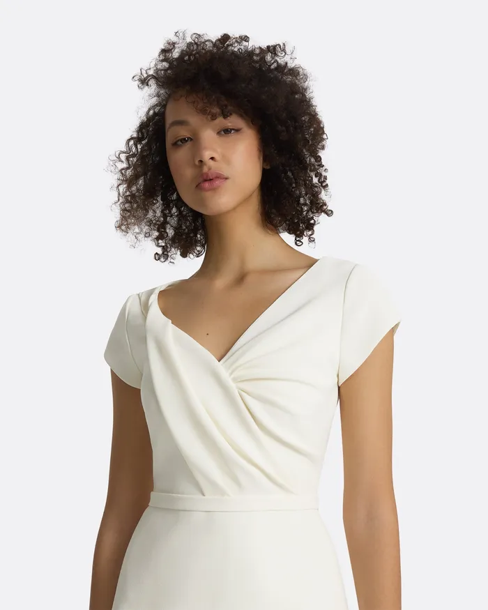 Safiyaa Nuvalle Ivory Midi Dress Ivory Women Icons