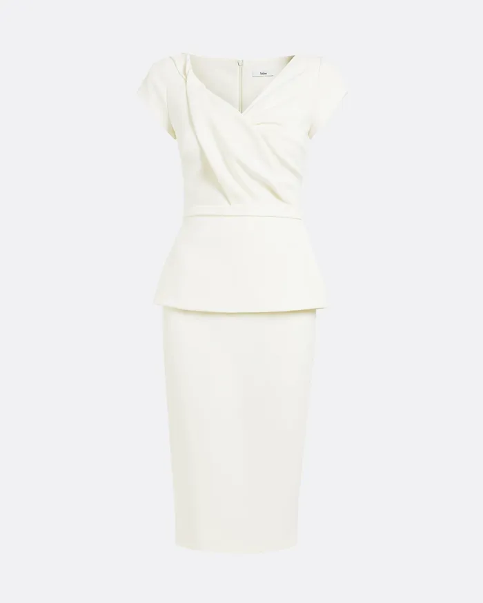 Safiyaa Nuvalle Ivory Midi Dress Ivory Women Icons