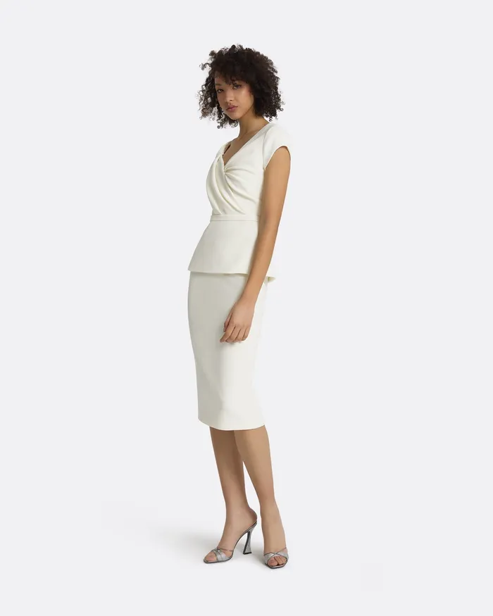 Safiyaa Nuvalle Ivory Midi Dress Ivory Women Icons
