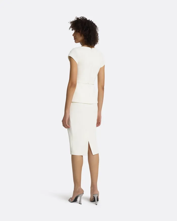 Safiyaa Nuvalle Ivory Midi Dress Ivory Women Icons