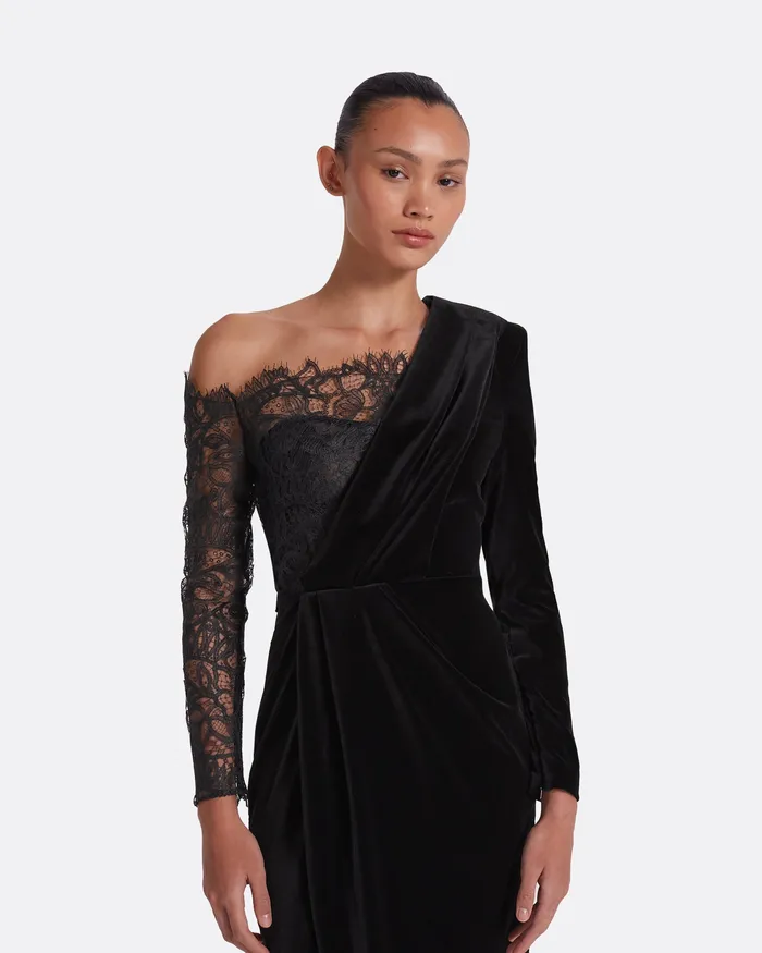 Safiyaa Ruth Black Midi Dress Black Women Dresses