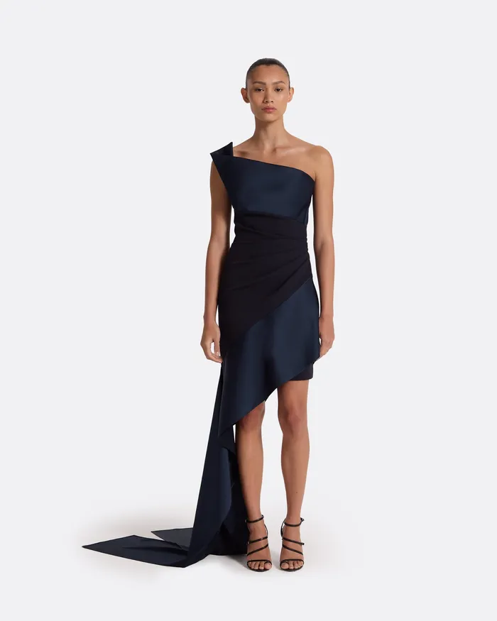 Safiyaa Swathi Midnight Navy Short Dress Midnighht Navy Women Dresses
