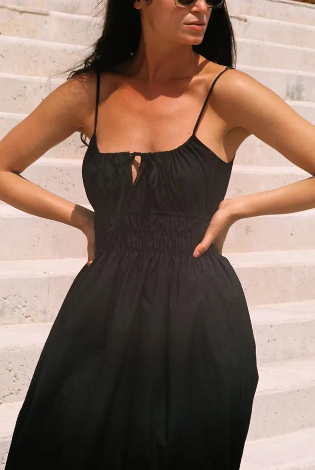 Sale Gabriela Dress Black Cotton Women Ciao Lucia Long Dresses