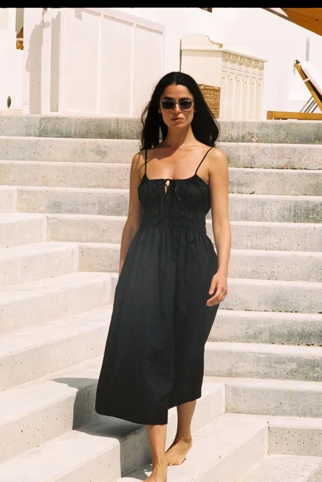 Sale Gabriela Dress Black Cotton Women Ciao Lucia Long Dresses