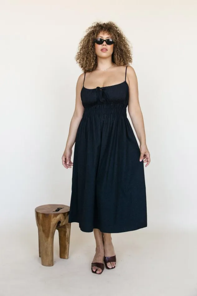 Sale Gabriela Dress Black Cotton Women Ciao Lucia Long Dresses