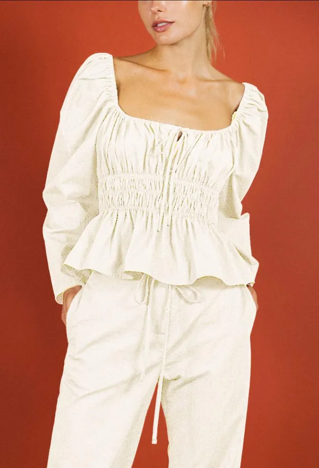 Sale Raphaela Top Cream Women Ciao Lucia Long Sleeve Tops