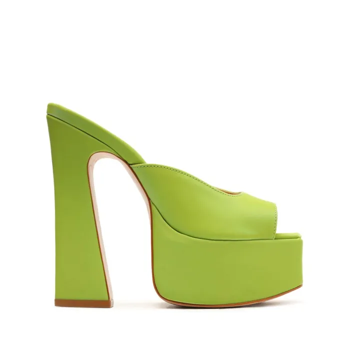 Sandals Andrina Patent Sandal Green Schutz Shoes Platforms