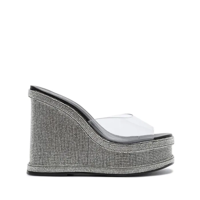 Sandals Dalle Shine Vinyl Sandal Black Schutz Shoes Mule