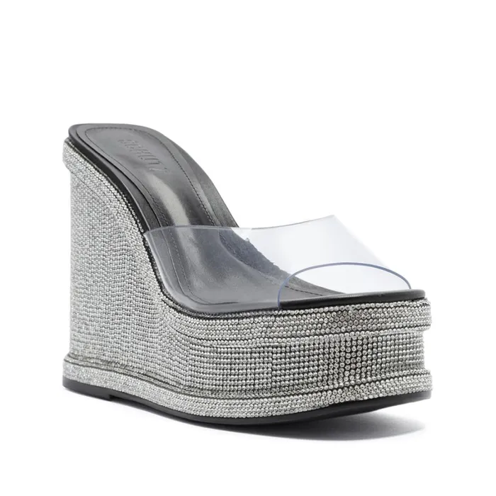 Sandals Dalle Shine Vinyl Sandal Black Schutz Shoes Mule