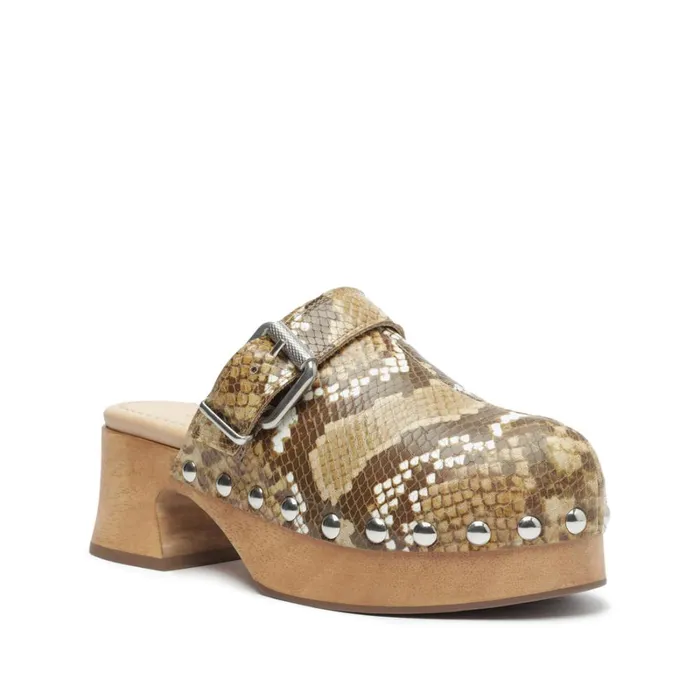 Sandals Ever SnakeEmbossed Leather Flat True Beige Schutz Shoes Platforms Sandals Ever SnakeEmbossed Leather Flat True Beige Schutz Shoes Platforms