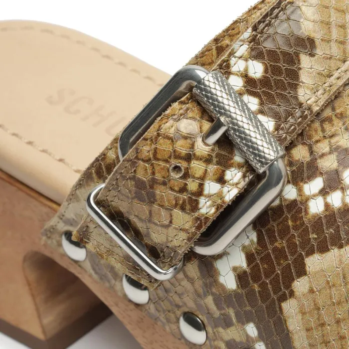 Sandals Ever SnakeEmbossed Leather Flat True Beige Schutz Shoes Platforms Sandals Ever SnakeEmbossed Leather Flat True Beige Schutz Shoes Platforms