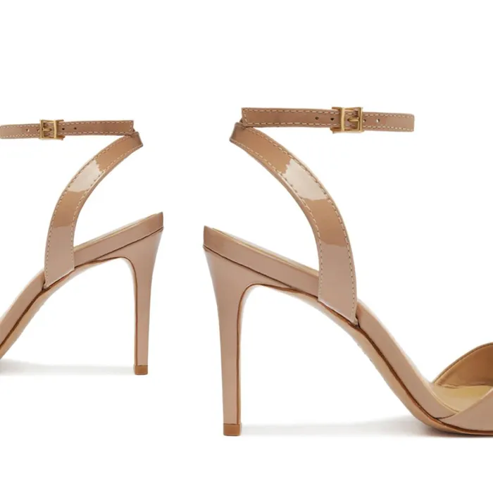 Sandals Hilda Patent Leather Sandal Light Beige Schutz Shoes Stiletto Heels
