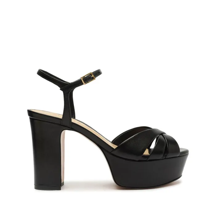 Sandals Keefa Nappa Leather Sandal Black Schutz Shoes Platforms