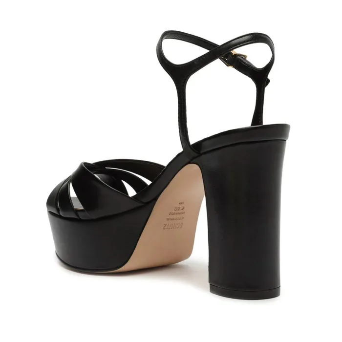 Sandals Keefa Nappa Leather Sandal Black Schutz Shoes Platforms
