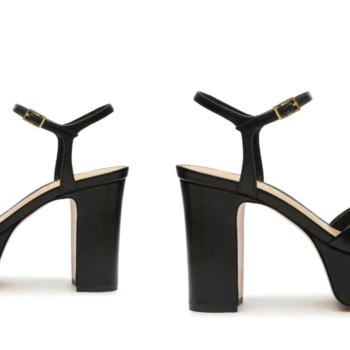 Sandals Keefa Nappa Leather Sandal Black Schutz Shoes Platforms