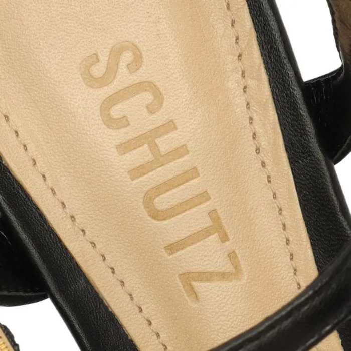 Sandals Keefa Nappa Leather Sandal Black Schutz Shoes Platforms