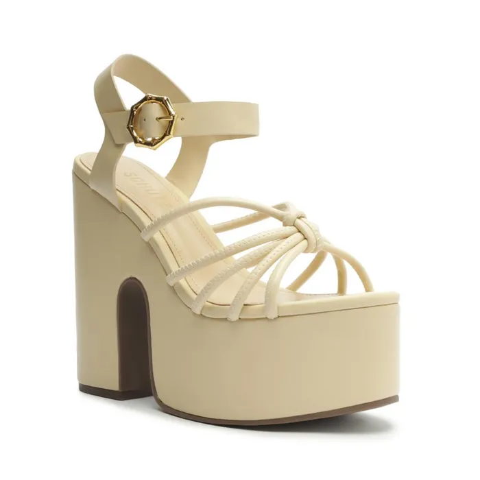 Sandals Mahi Cutout and Nappa Sandal Eggshell Schutz Shoes Platforms