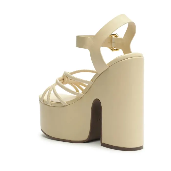 Sandals Mahi Cutout and Nappa Sandal Eggshell Schutz Shoes Platforms