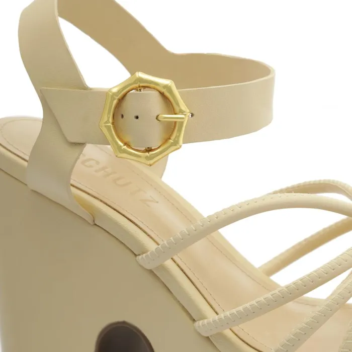Sandals Mahi Cutout and Nappa Sandal Eggshell Schutz Shoes Platforms
