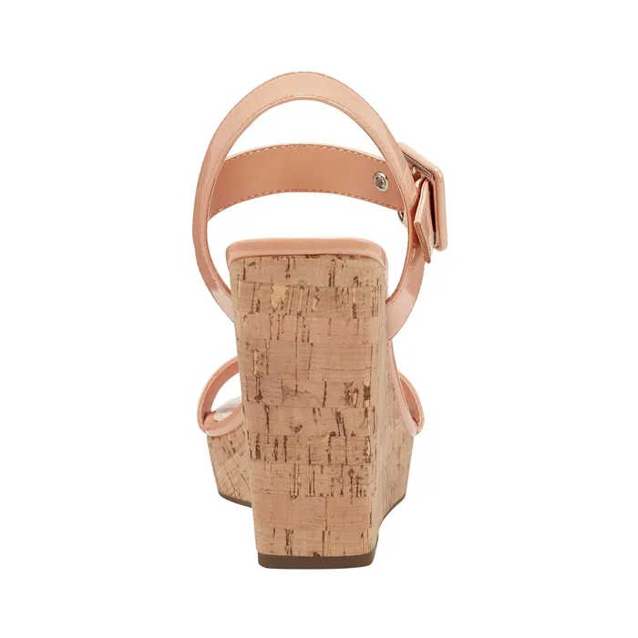 Sandals Marc Fisher Women Lukey Wedge Sandal Orange Patent