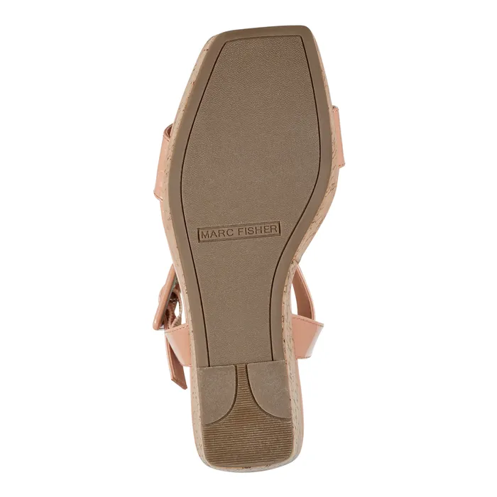 Sandals Marc Fisher Women Lukey Wedge Sandal Orange Patent