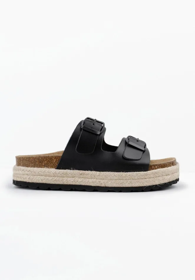 Sandals Women Hush Woodstock Sandals Black