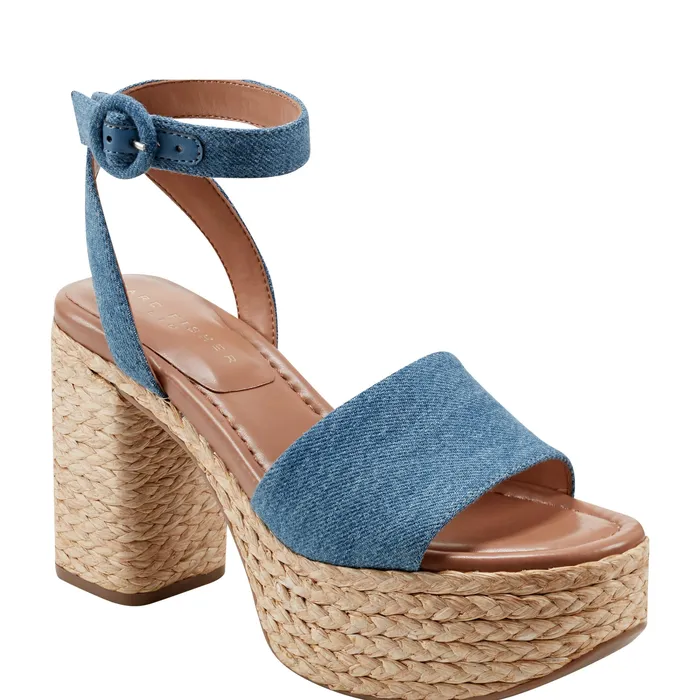Sandals Women Palyca Platform Espadrille Sandal Denim Marc Fisher