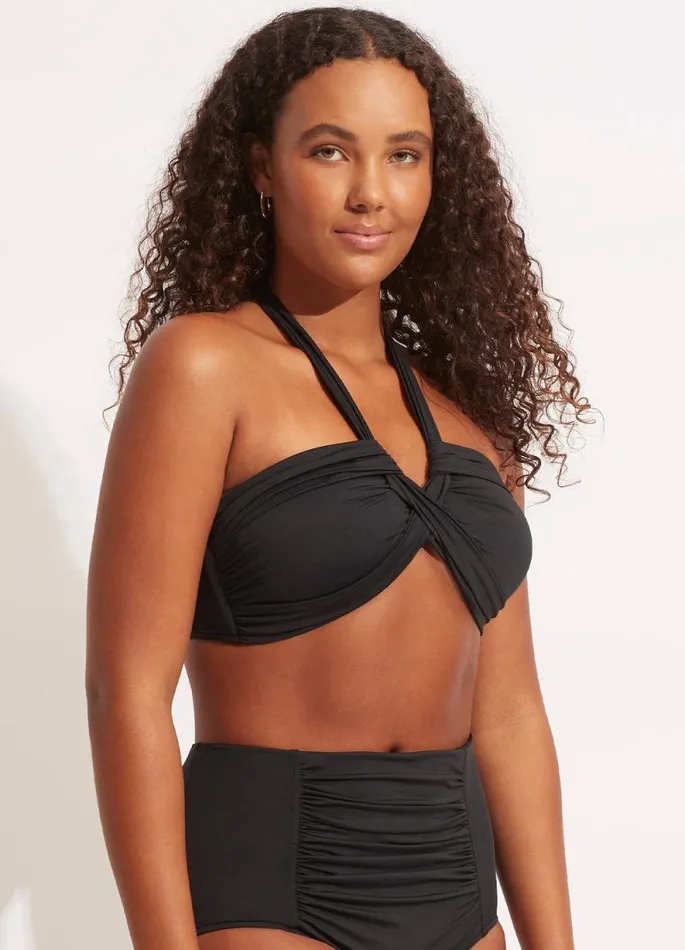 Seafolly Bandeau Women Seafolly Collective Halter Bandeau Bikini Top 8211 Black