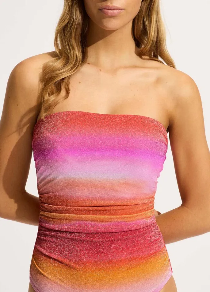 Seafolly Bandeau Women Spectrum DD Bandeau One Piece 8211 Hot Pink