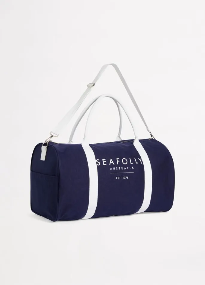 Seafolly Beach Bags Women Canvas Duffle Bag 8211 True Navy