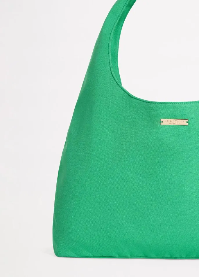 Seafolly Beach Bags Women Cotton Canvas Tote Bag 8211 Jade