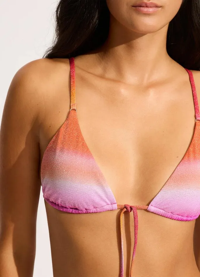 Seafolly Triangle Women Spectrum Slide Triangle Bikini Top 8211 Hot Pink