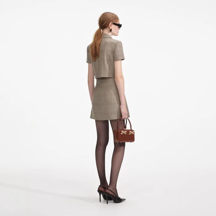 Self Portrait Dresses Women Check Mini Dress