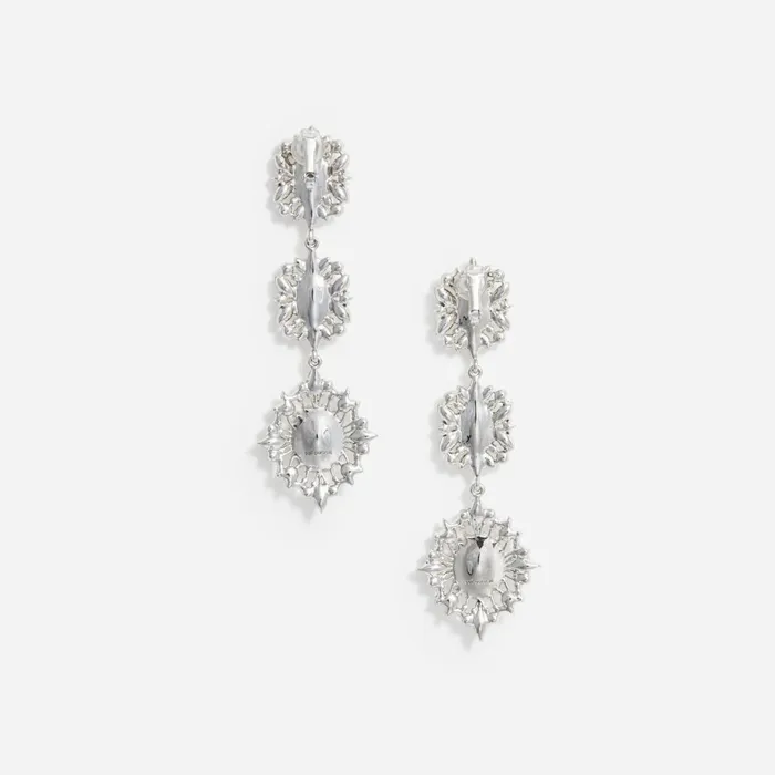 Self Portrait Jewellery Women Crystal Tiered Earrings