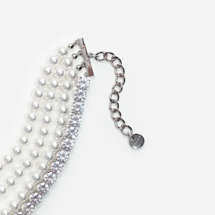 Self Portrait Jewellery Women Pearl Diamante Bracelet