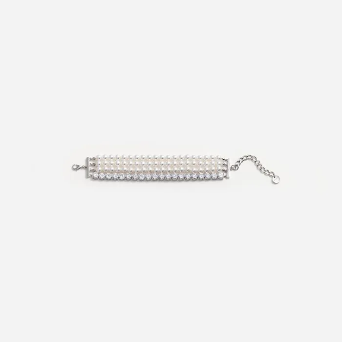 Self Portrait Jewellery Women Pearl Diamante Bracelet