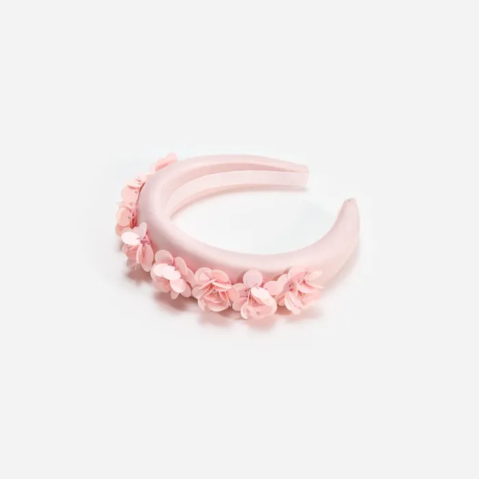Self Portrait Kids Pink Satin 3D Flower Headband Self Portrait Kids Pink Satin 3D Flower Headband