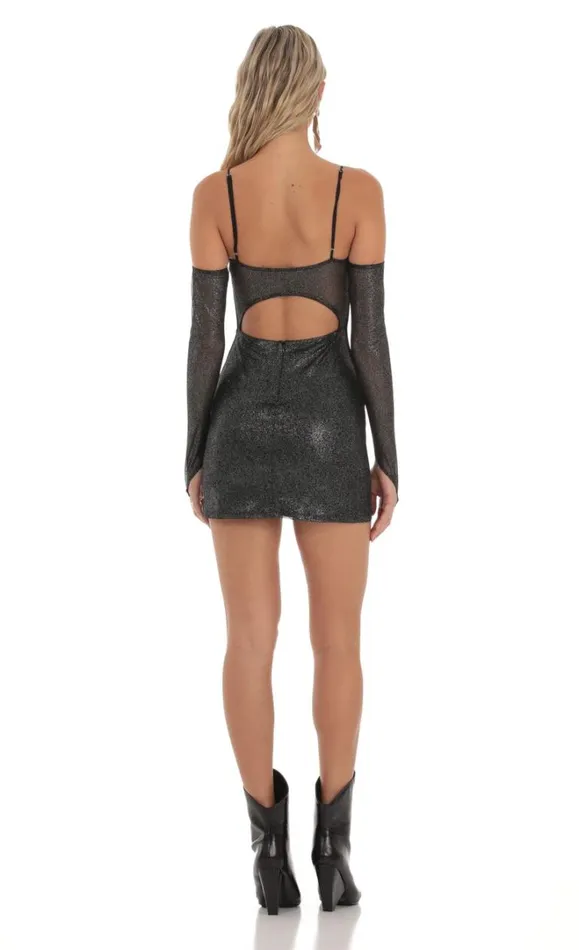 Shimmer Bodycon Dress Black Women LUCY IN THE SKY Mini Dresses Shimmer Bodycon Dress Black Women LUCY IN THE SKY Mini Dresses