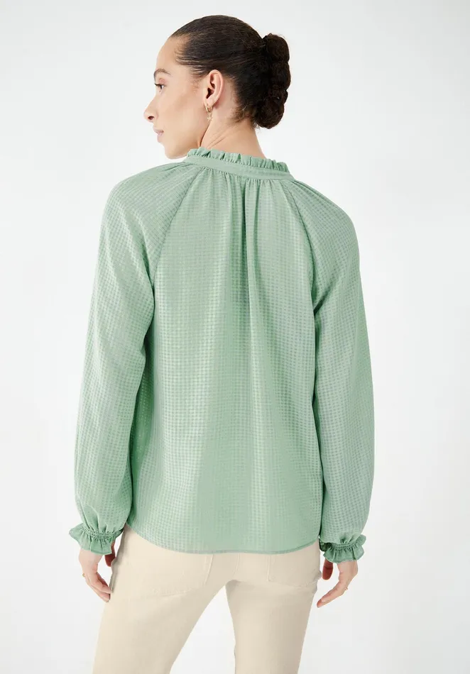 Shirts and Blouses Women Hush Cloe Checked Top Soft Khaki
