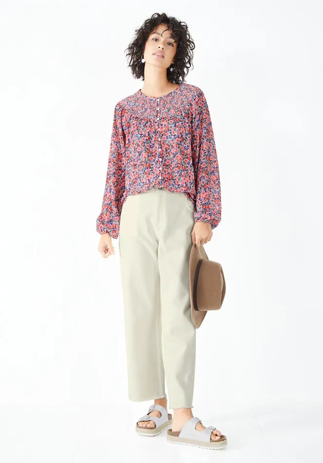Shirts and Blouses Women Hush Lana Shirred Blouse Light Pop Floral