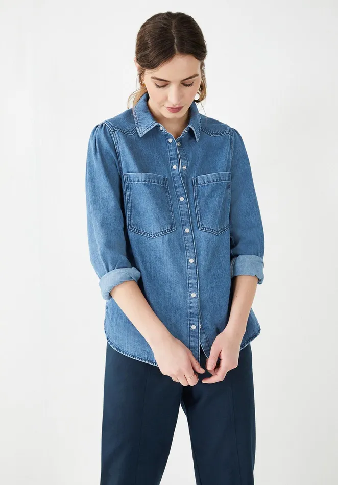 Shirts and Blouses Women Hush Milos Denim Shirt Blue