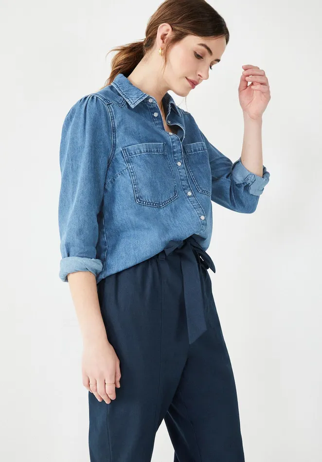 Shirts and Blouses Women Hush Milos Denim Shirt Blue