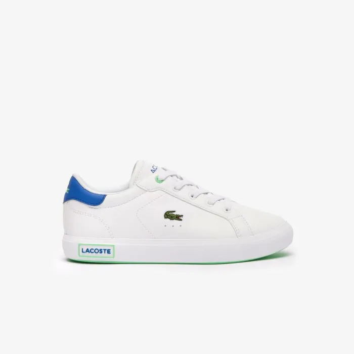 Shoes and Accessories Kids Lacoste Children039s Powercourt Sneakers Whiteblue 080