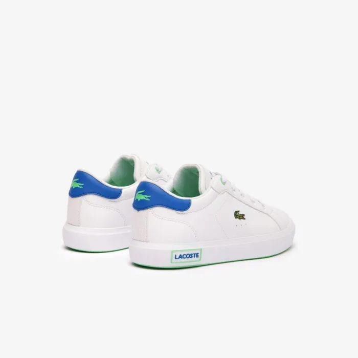 Shoes and Accessories Kids Lacoste Children039s Powercourt Sneakers Whiteblue 080
