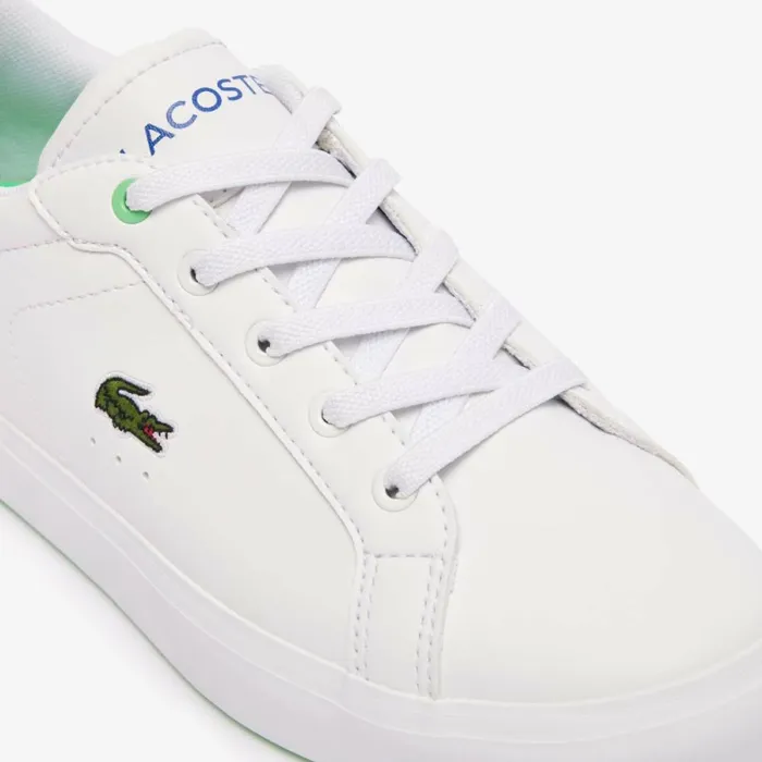 Shoes and Accessories Kids Lacoste Children039s Powercourt Sneakers Whiteblue 080