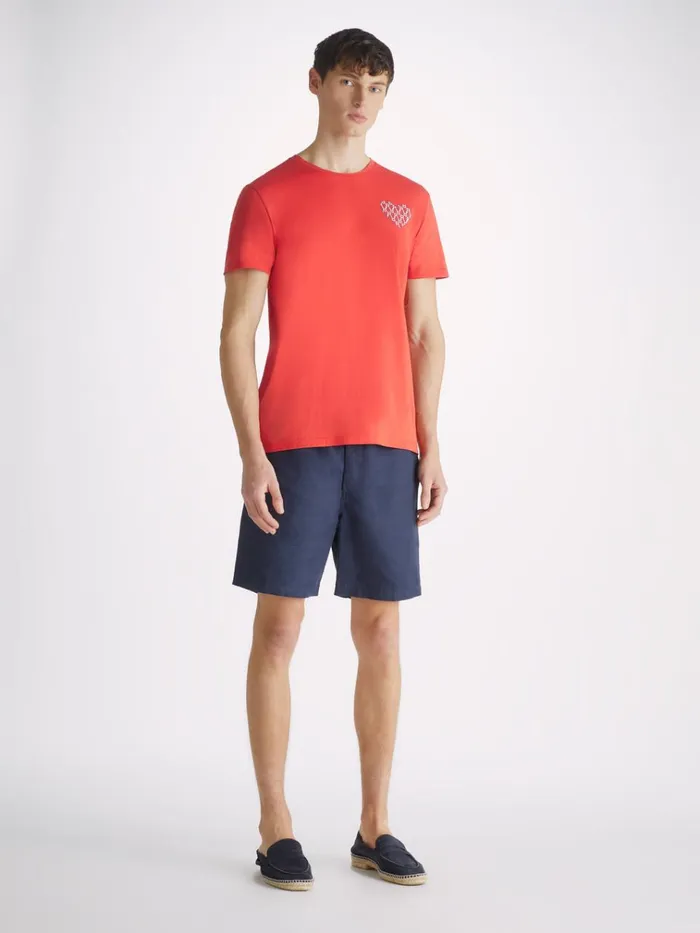 Short Sleeve TShirts Men Derek Rose TShirt Ripley 15 Pima Cotton Red