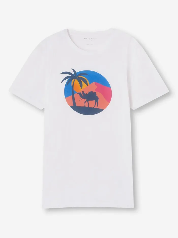Short Sleeve TShirts Men Derek Rose TShirt Ripley 19 Pima Cotton White