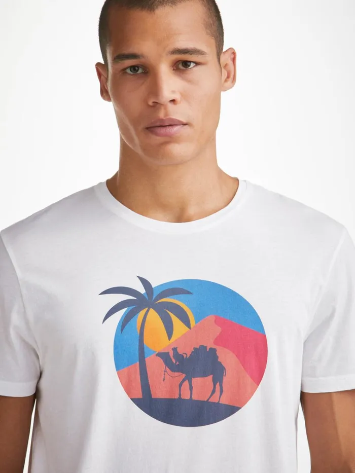 Short Sleeve TShirts Men Derek Rose TShirt Ripley 19 Pima Cotton White